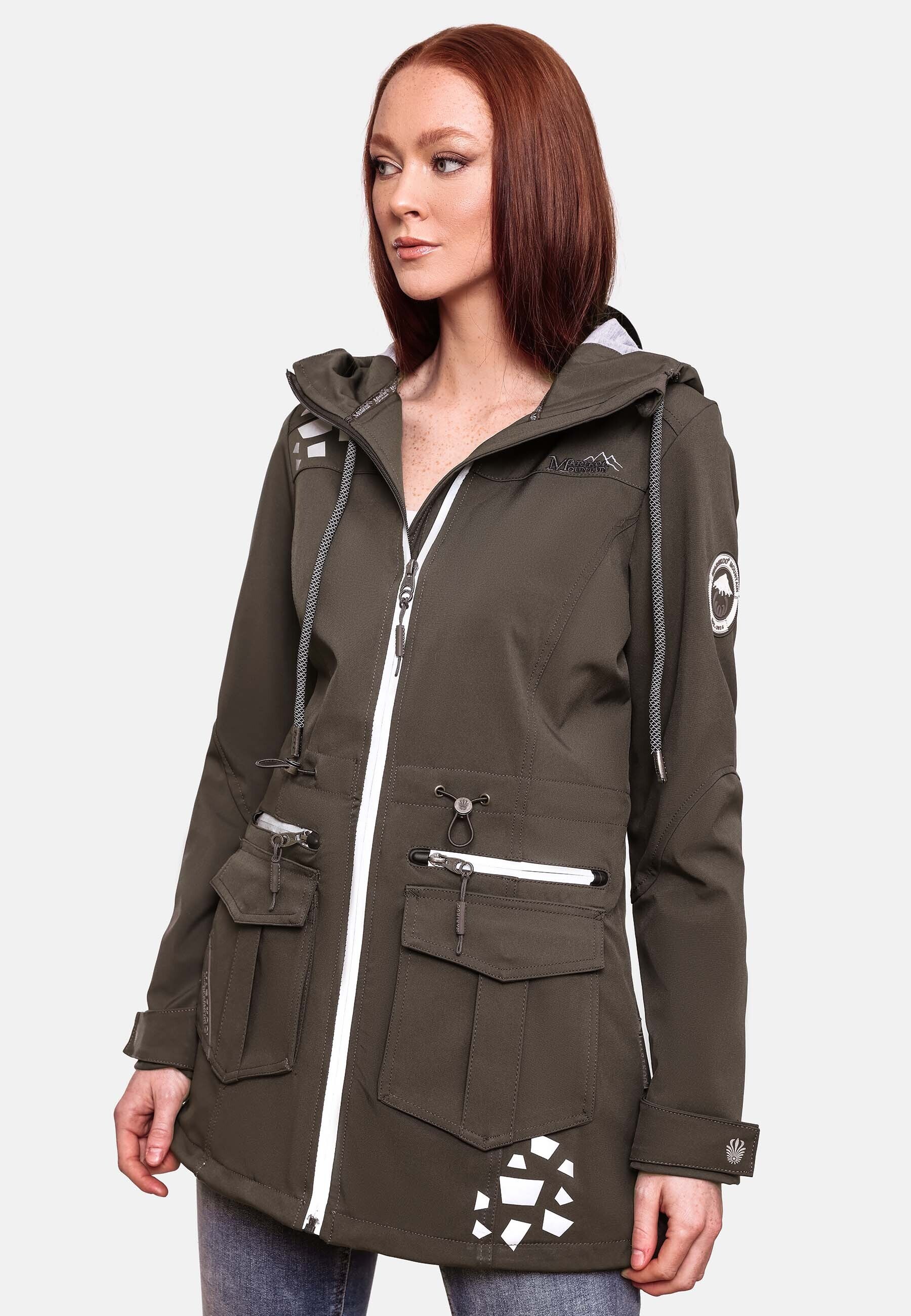 MARIKOO Damen Softshelljacke Outdoor Funktionsjacke aus Wasserabweisendem Obermaterial Ulissaa