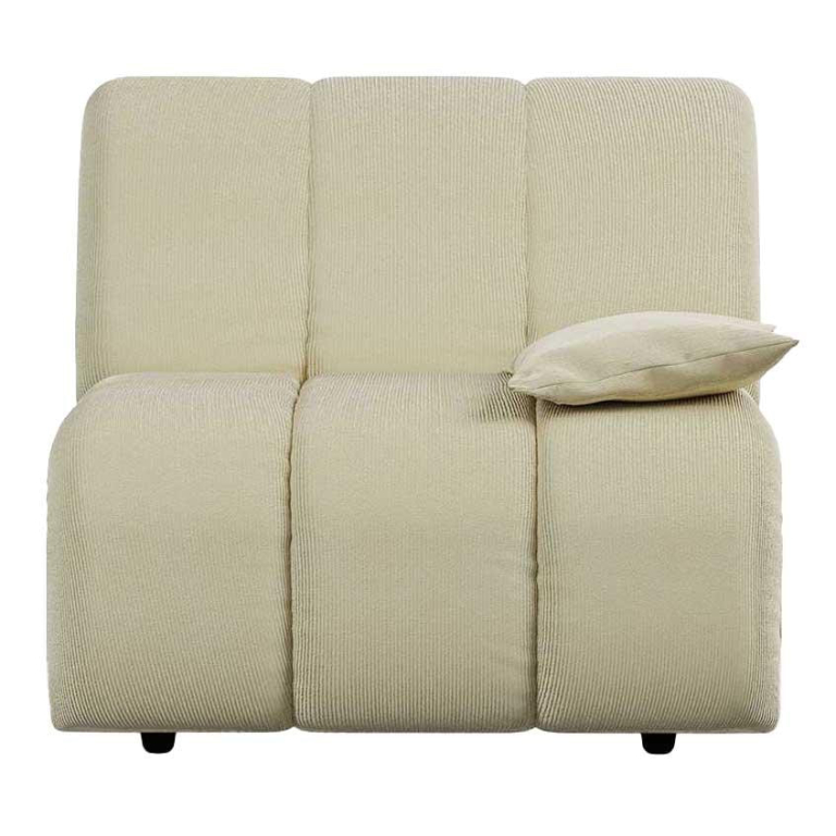 HKliving Wave bank element right low arm corduroy rib hay