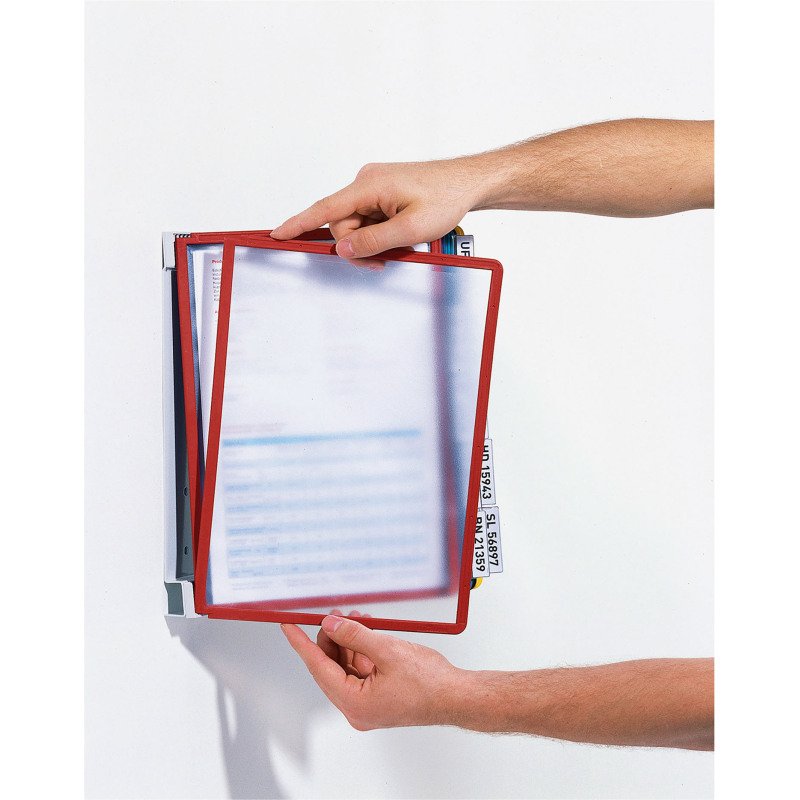 Protège-documents pivotant mural Vario Wall 10 PVC A4 10 pochettes - 20 vues couleurs assorties
