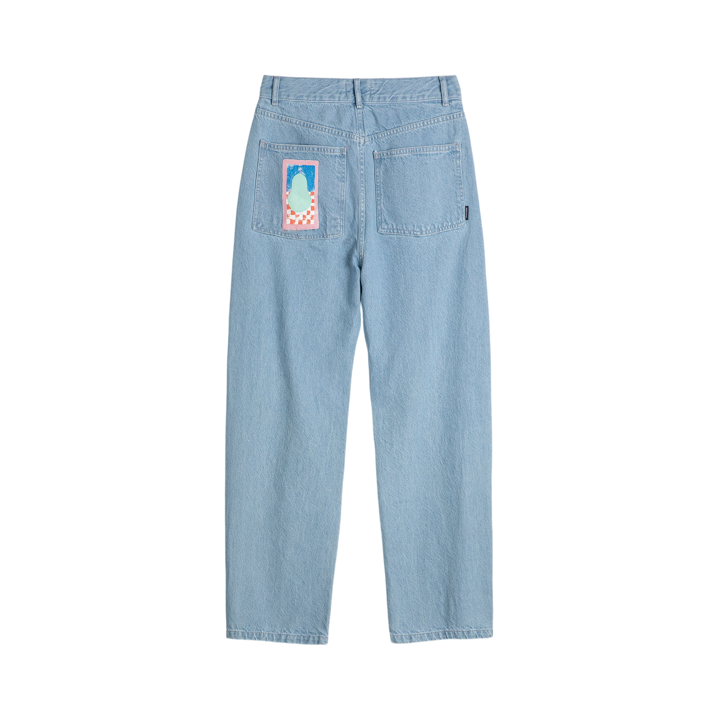 Adult Jeans High Waist Simple Pear Light Blue