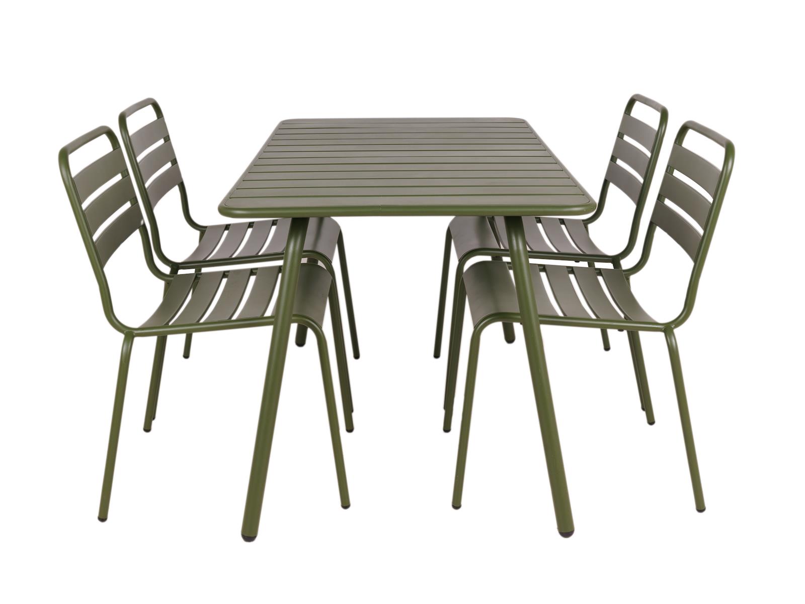 Metalen tuinset Max olijfgroen 150 cm
