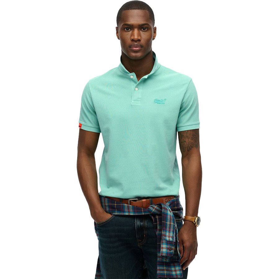 Superdry Vint Destroy Polo Shirt Herren spearmint light green