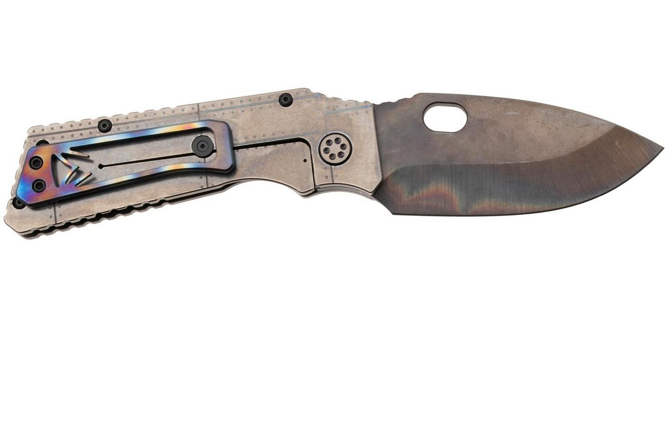 Medford TFF-1 25-TFF4-01, Vulcan S45VN, Tumbled Warthog Star-N-Bars Rivets Titanium Handle, Black/Bronze Hardware zakmes