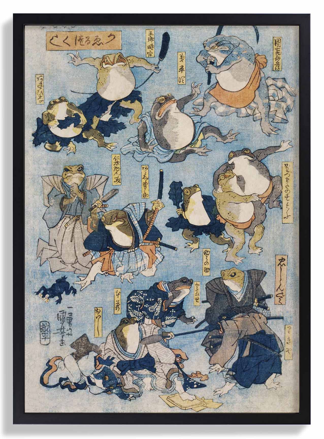 Samurai-Frösche von Utagawa Kuniyoshi
