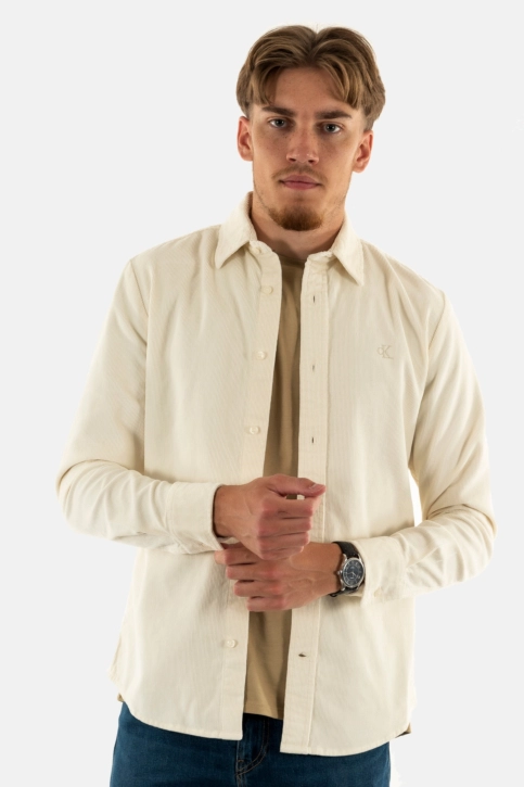 Chemise calvin klein jeans corduroy regular ybi ivory