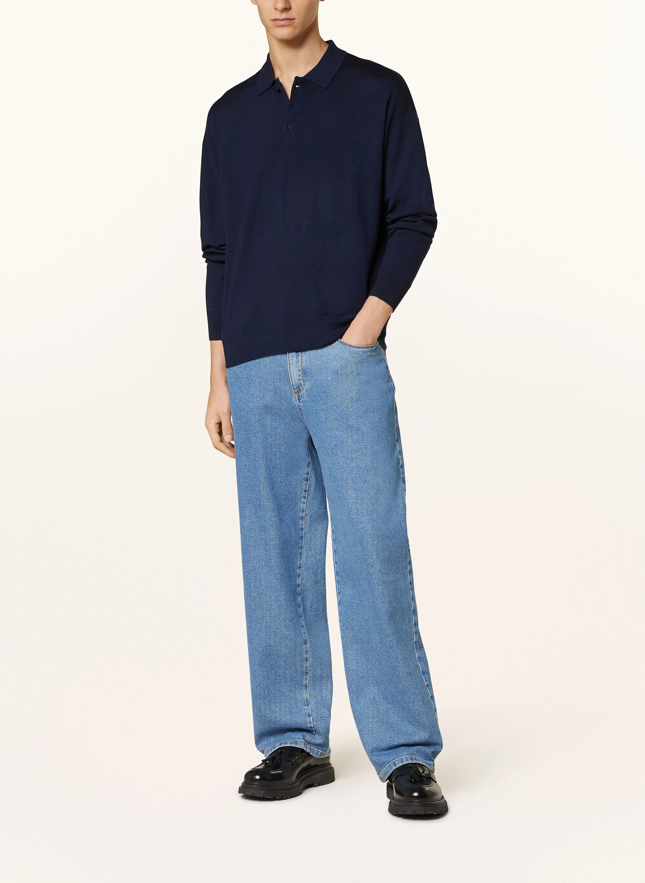 PAUL Strick-Poloshirt aus Merinowolle