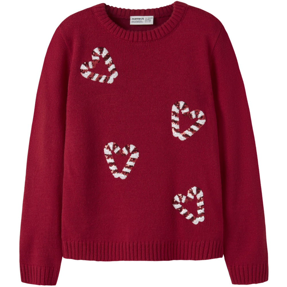 Køb Name It Jester Red Nkfrajul Ls Loose Strik
