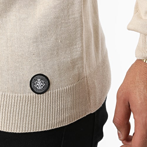 Pull Col Roulé Ocean Beige