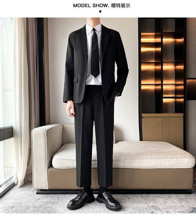 Bay Go Mall - Mid Rise Plain Straight Leg Dress Pants