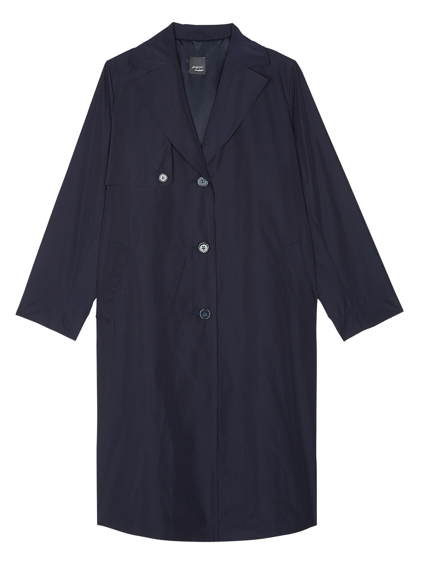 TARINA - Imperméable à col tailleur | Noir
