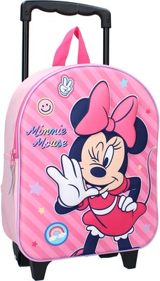 Disney Minni Mus 3D Trolley Trillekoffert Fashion Besties, Rosa