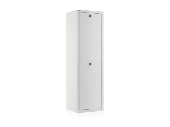 Poubelle cuisine - Poubelle tri sélectif – 2 compartiments de 20L –28,7(L)x97(H)x27,3(P) cm. - Blanc - LUA