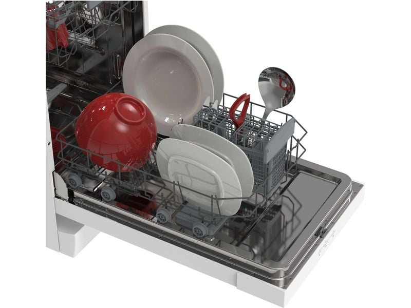 Sharp Geschirrspüler QW-HS12F47EW-CH Freistehende Spülmaschine für bis zu 10 Massgedecke