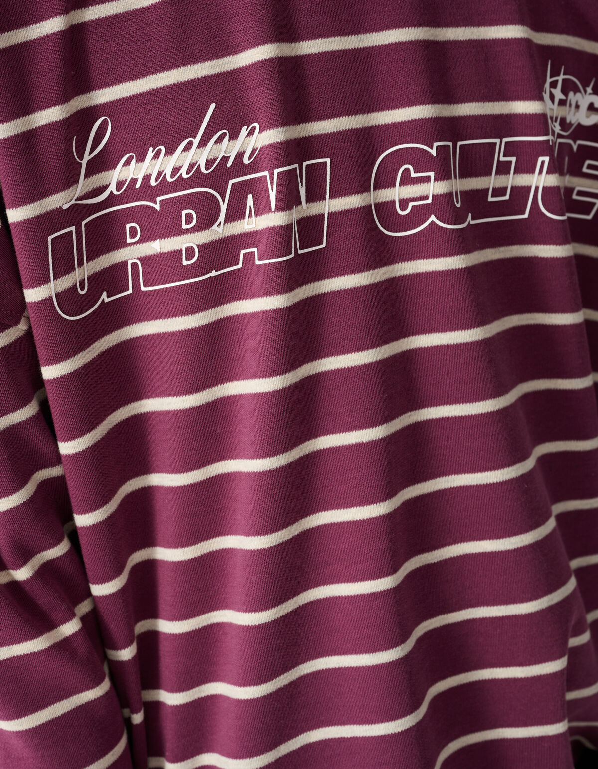 Striped Longsleeve T-shirt Donkerrood