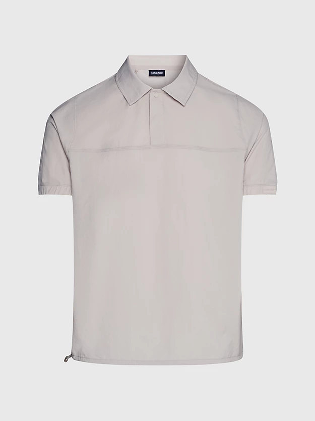 Camisa polo esportiva em seersucker