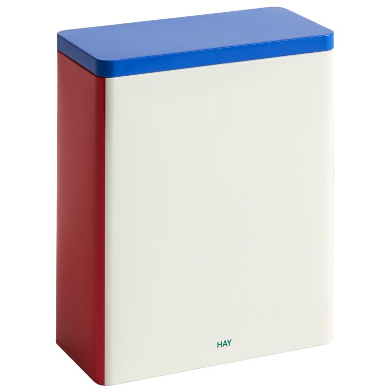 Hay Tin Container opberger X-Large Off-White,Blue and Red