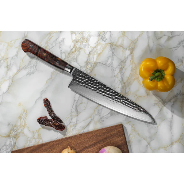 Couteau Fukito Rosewood Damas modèle chef 21cm Fukito