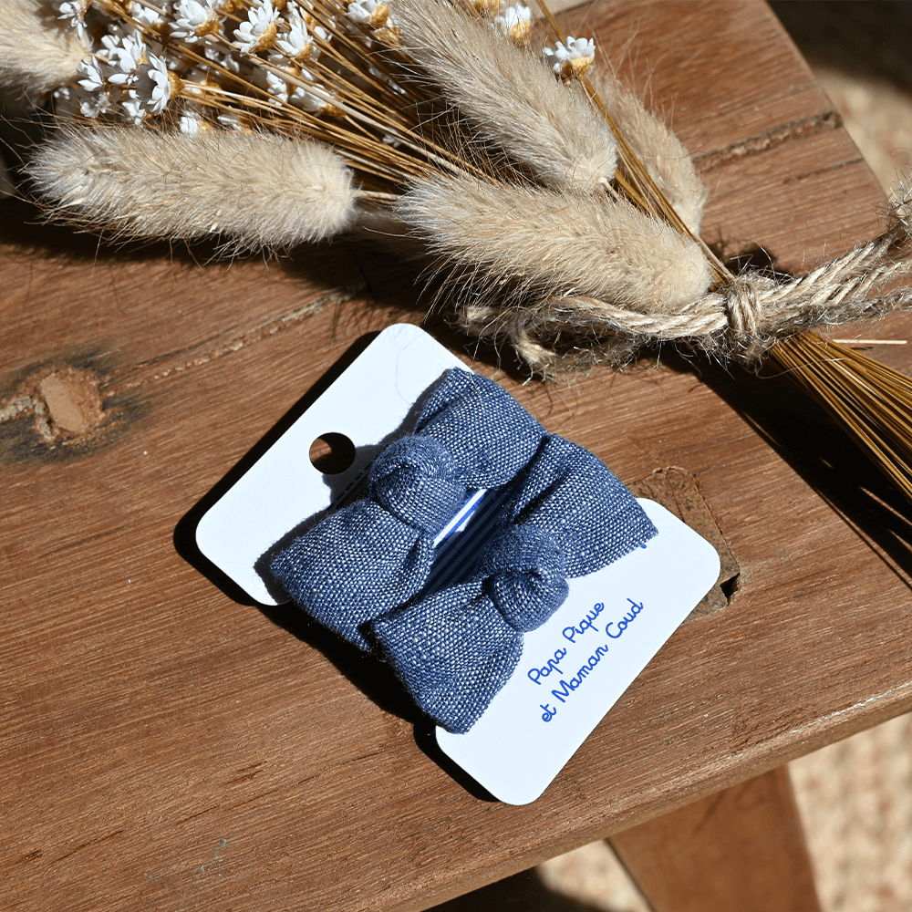 Barrettes Clic-Clac Petits Noeuds Jean Fin