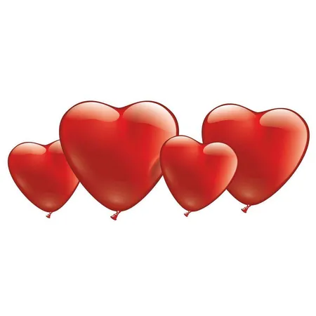 Karaloon Herzballons rot 10 Stück