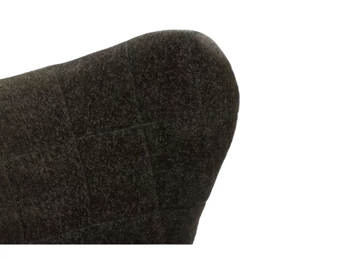 Fauteuil crapaud pieds métal et velours - GASPARD