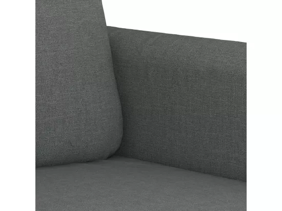 Ensemble de canapés 3 pcs coussins gris foncé tissu