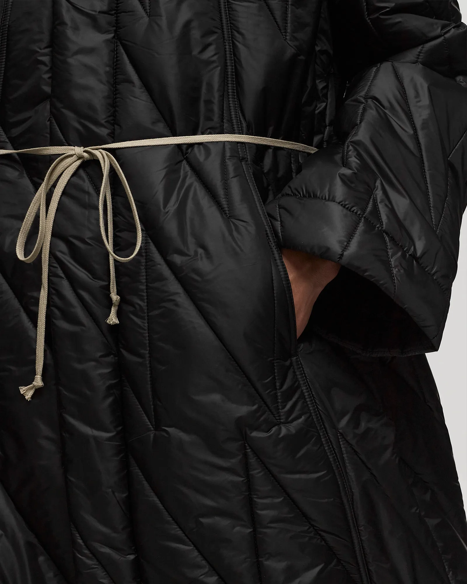 Rick Owens DRKSHDW WOVEN PADDED PARKA - FISHTAIL PARKA