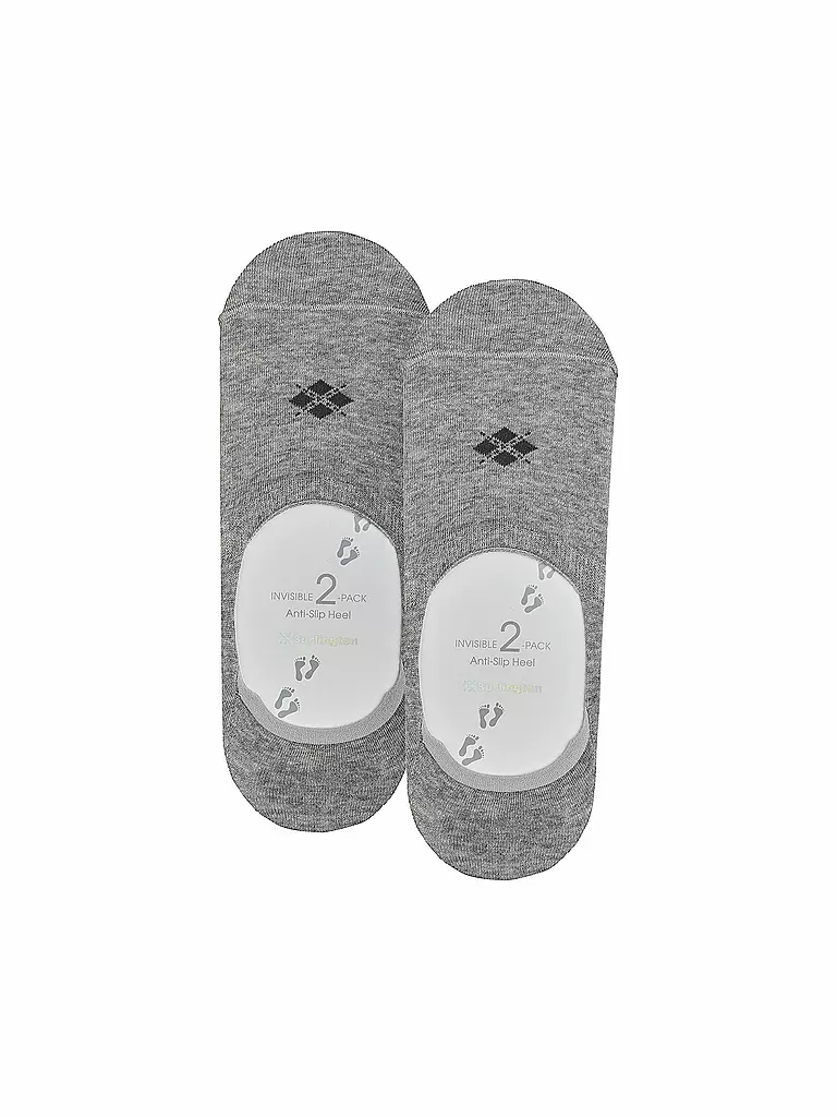 BURLINGTON Herren Füsslinge EVERYDAY 2-er Pkg light grey hellgrau