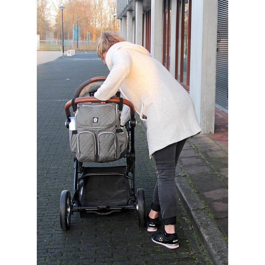 DOOKY Wickelrucksack 2 in 1 Grey melange