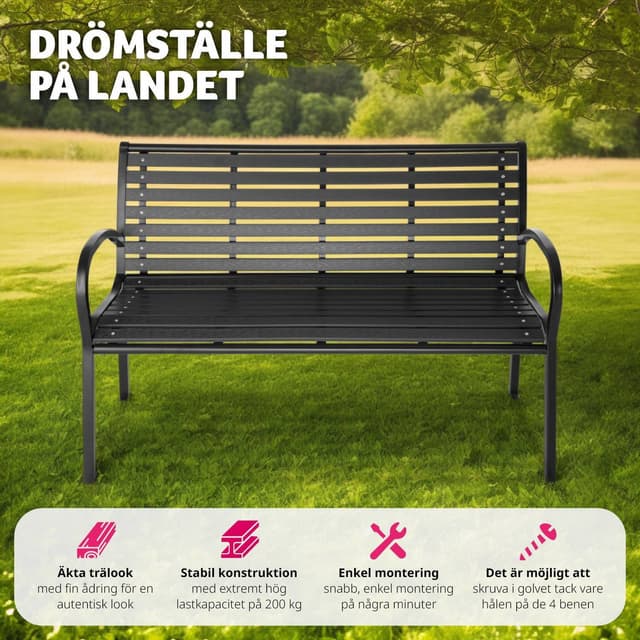 Havebænk Pino 126x62x81,5cm