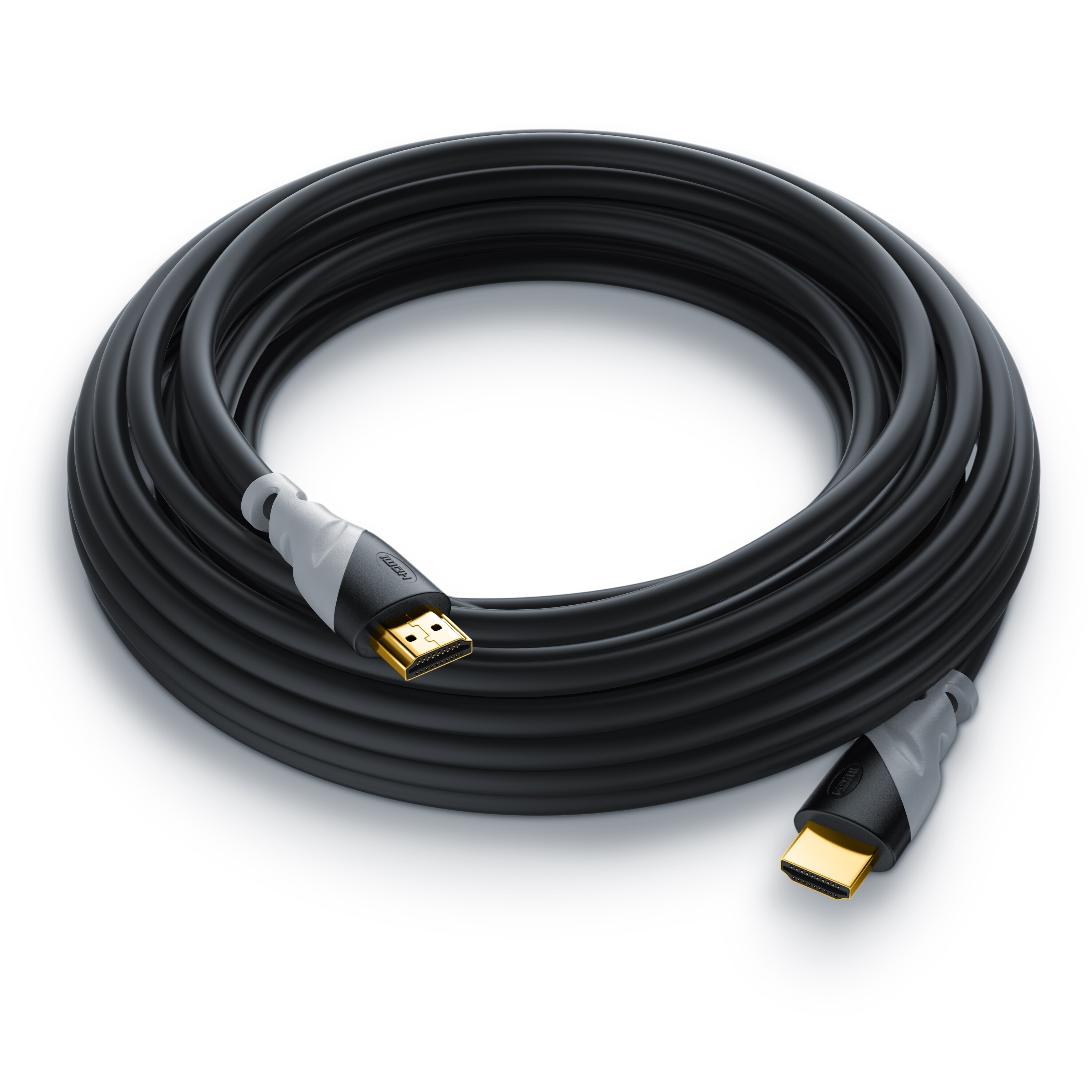 CSL HDMI-Kabel 2.0b, 4K UHD, Full HD, 3D, 3-fach geschirmt, High Speed mit Ethernet, HDMI Typ A- 15m