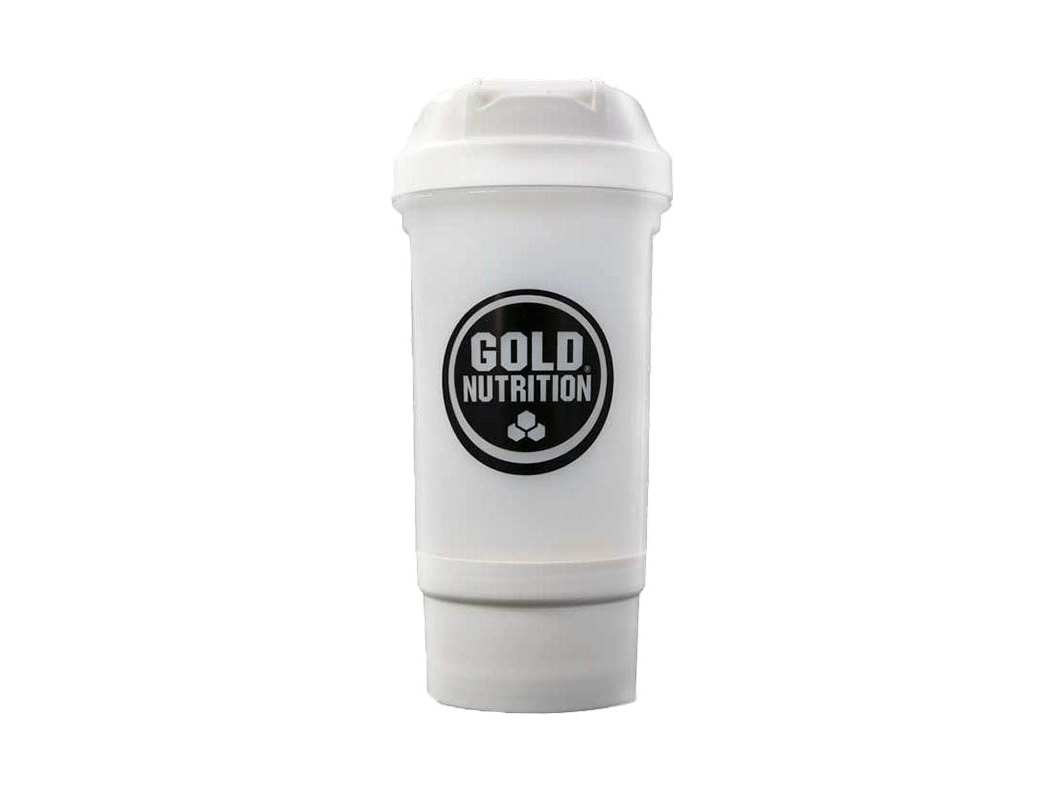 GARRAFA SHAKER GOLDNUTRITION BRANCO 500ML