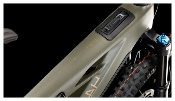 VTT Électrique Tout-Suspendu Cube Stereo Hybrid One44 HPC TM 800 Sram GX Eagle AXS 12V 800 Wh 27.5'' Vert Dusty Olive 2025