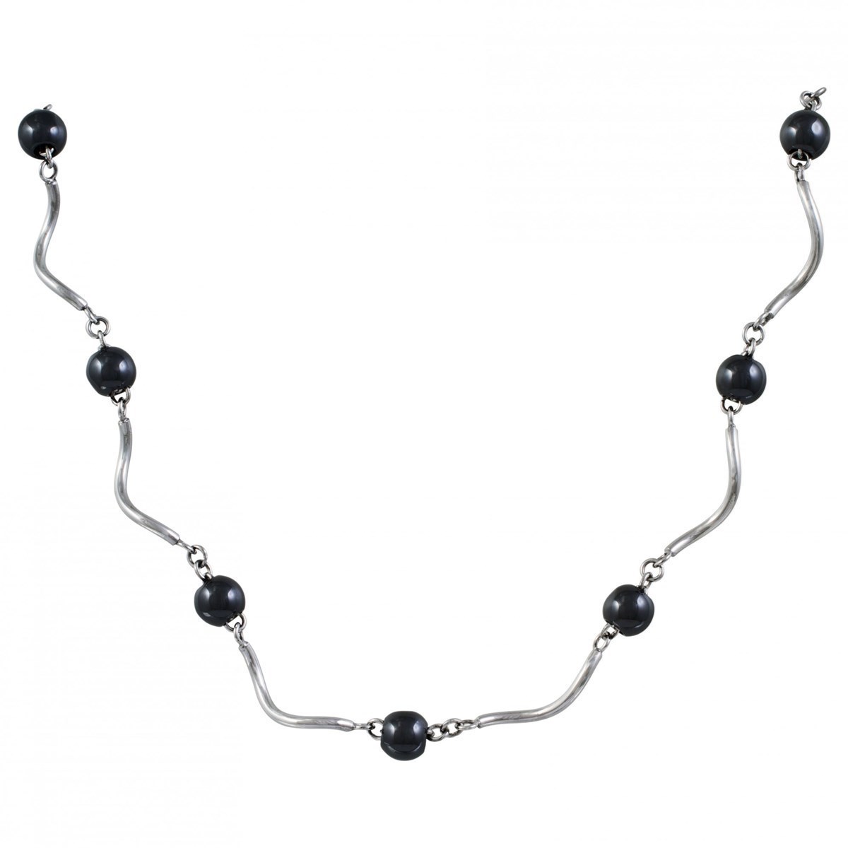 Collier multi-motifs en Acier 316L et céramique - blanc brillant