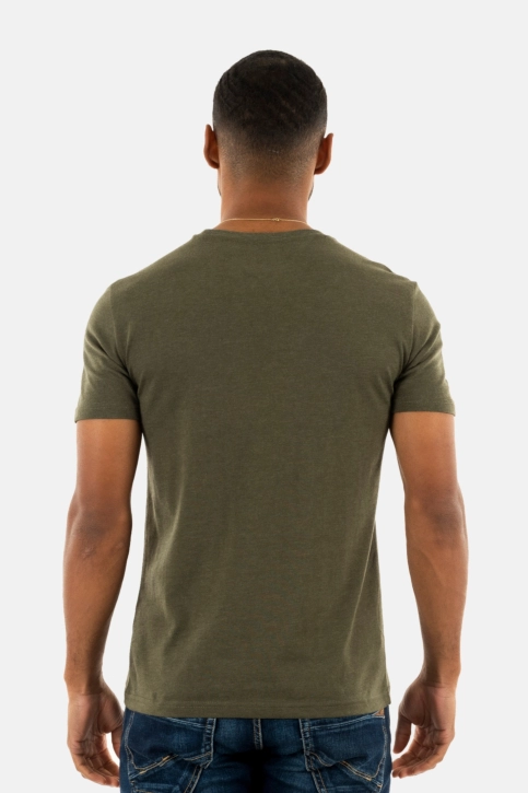 Tee shirt tommy jeans xslim jaspe m12 fatigue green heather