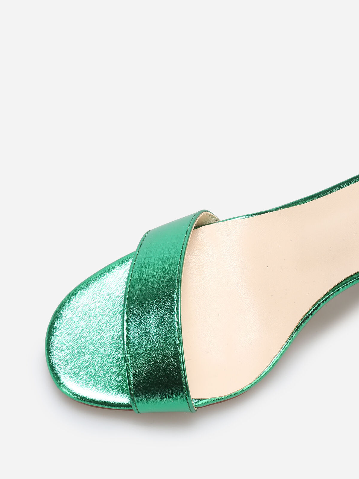 Sandales en simili à effet irisé- Vert