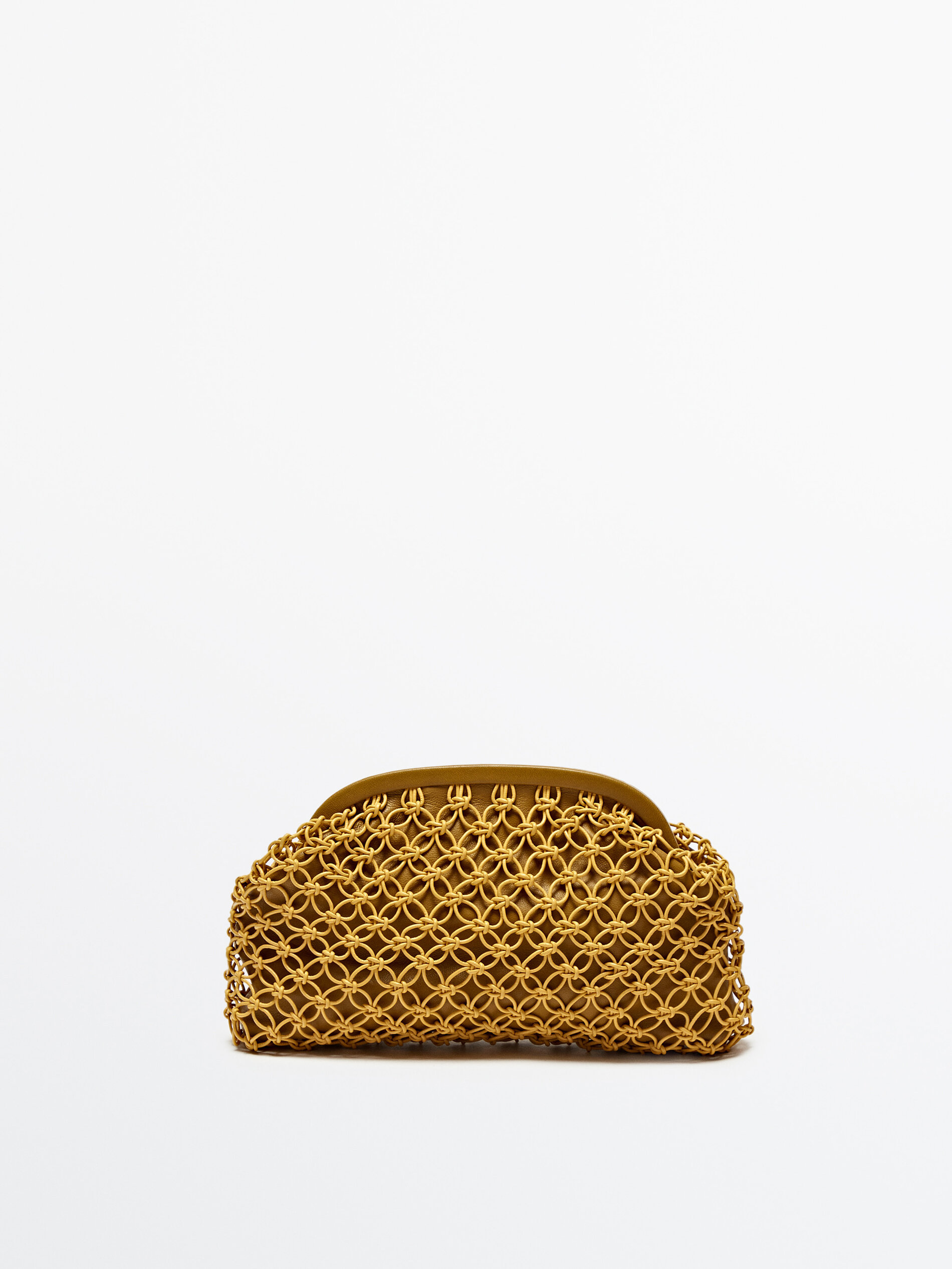 Bolsa de mão tubular trançada - VERDE