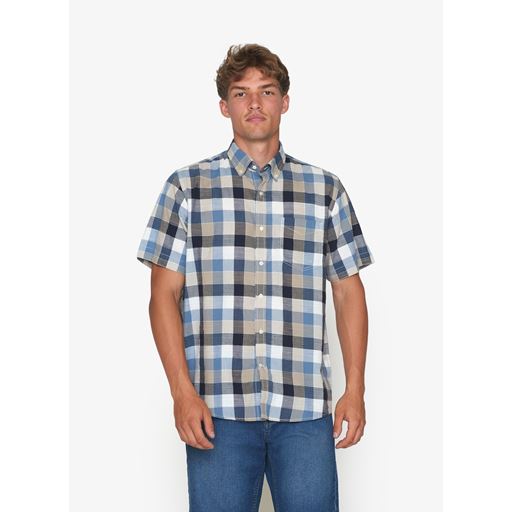 Signal Glen Slub Hunter Check Skjorte, Deep Marine, 3XL