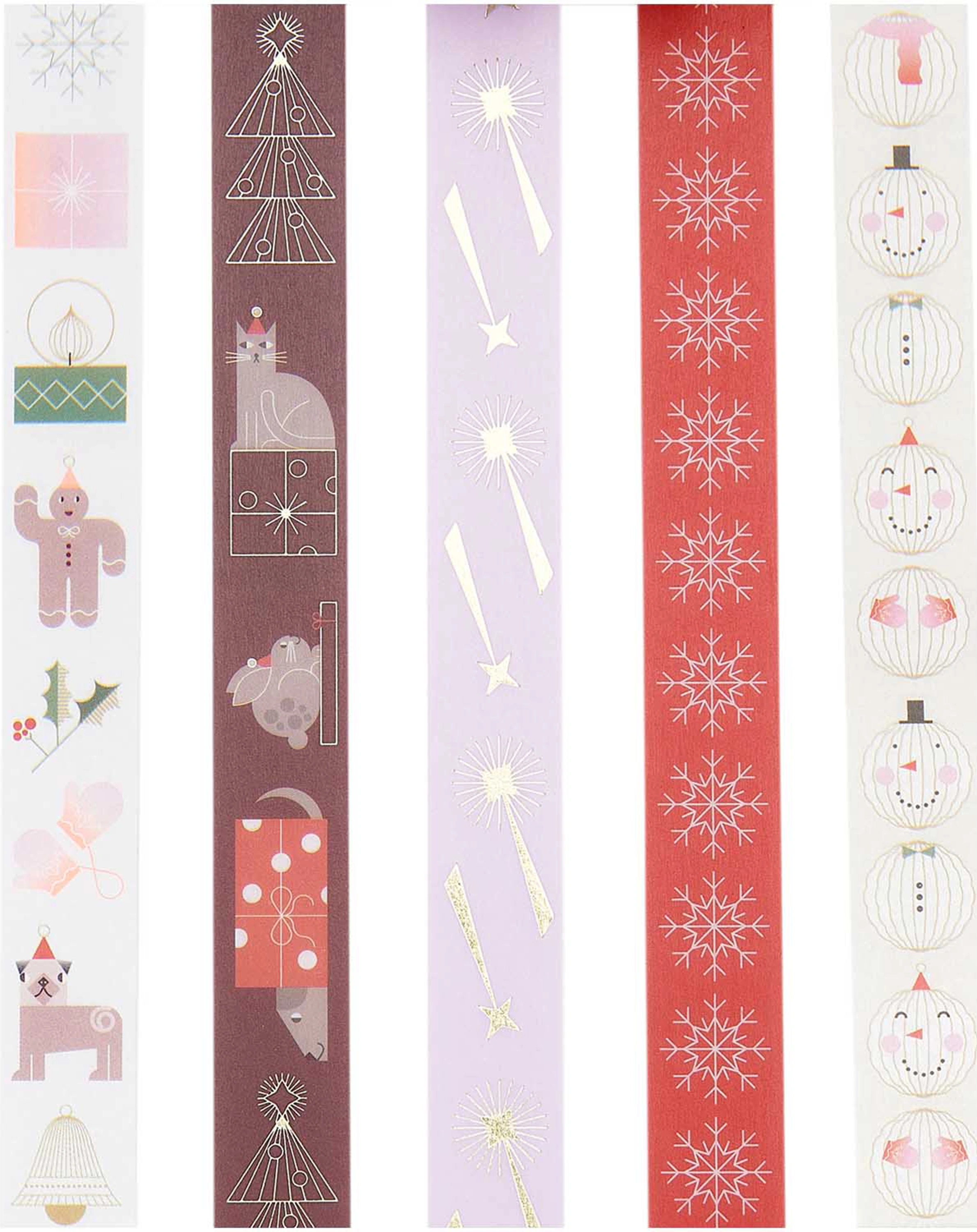 Washitape I LOVE CHRISTMAS FIGUREN 5er-Set