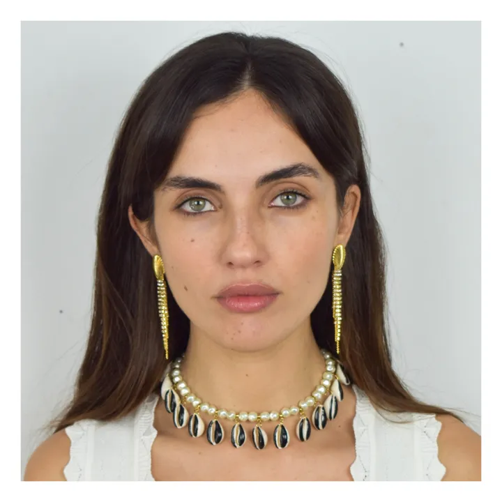 The Shell Dealer Collier Coquillages Poppers | Noir