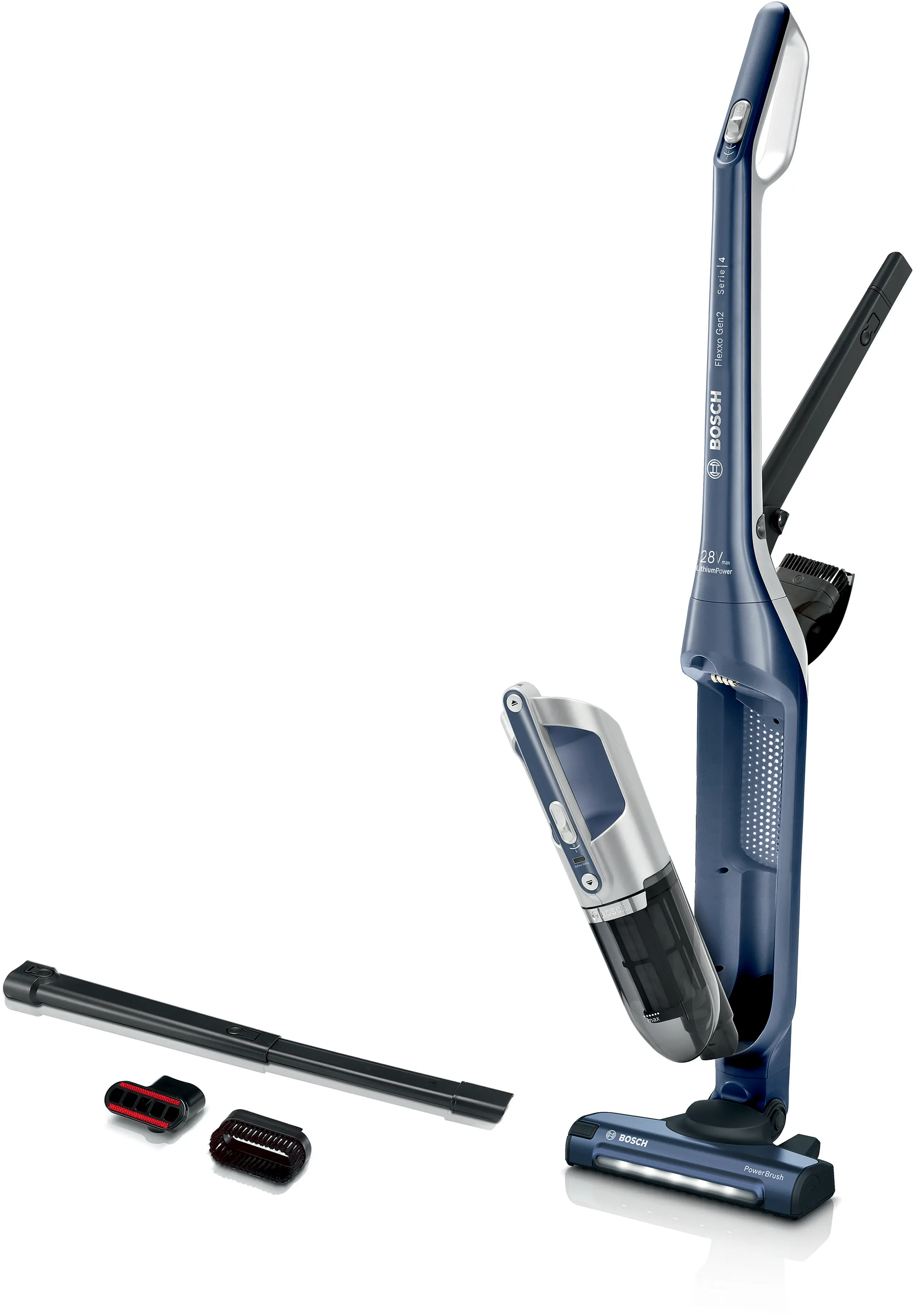 Serie 4 Draadloze steelstofzuiger Flexxo Gen2 28Vmax Blauw