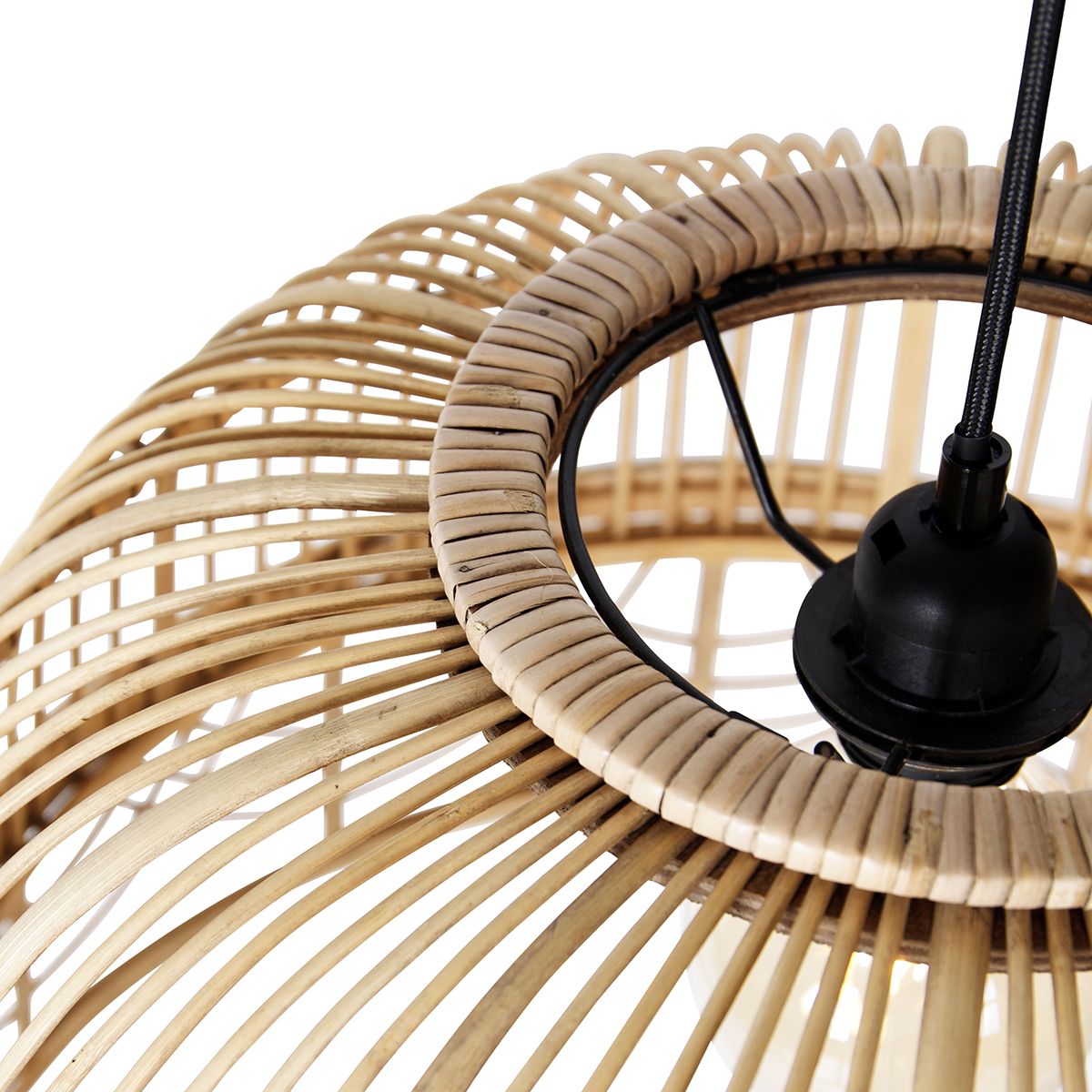 Smart hanglamp rotan 49 cm incl. Wifi G95 - Michelle