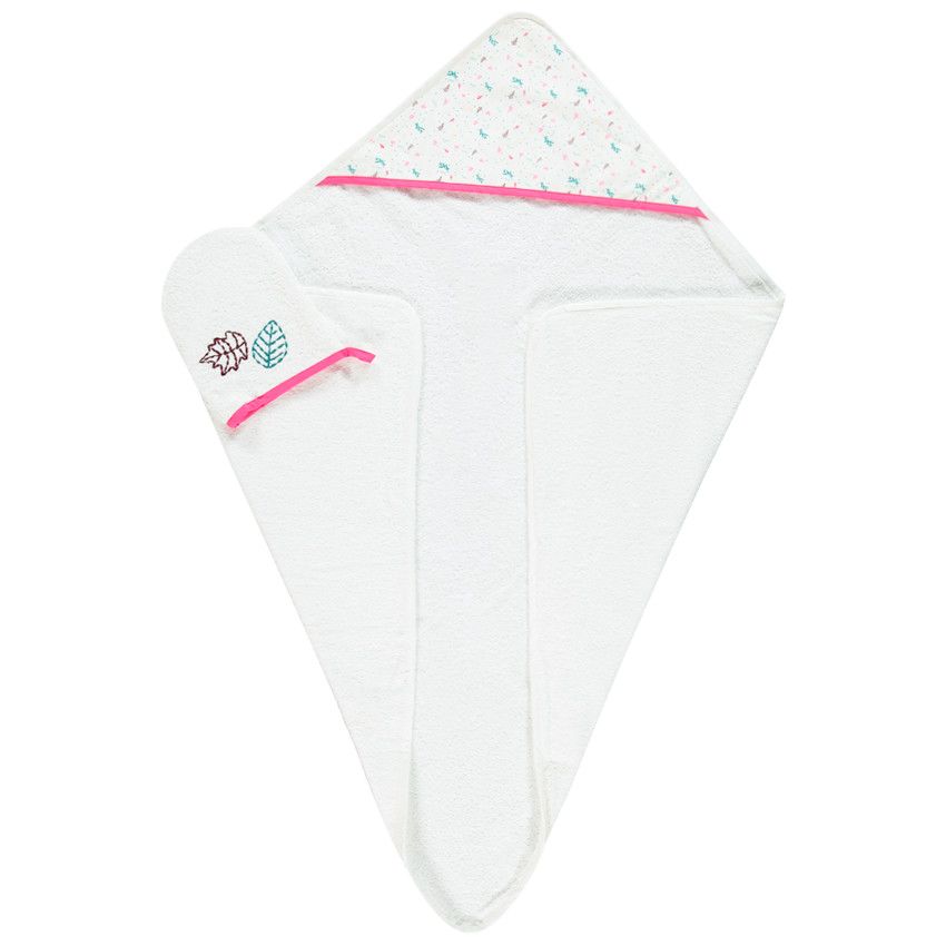 Cape de bain et gant de toilette Poetic nature - Kaki