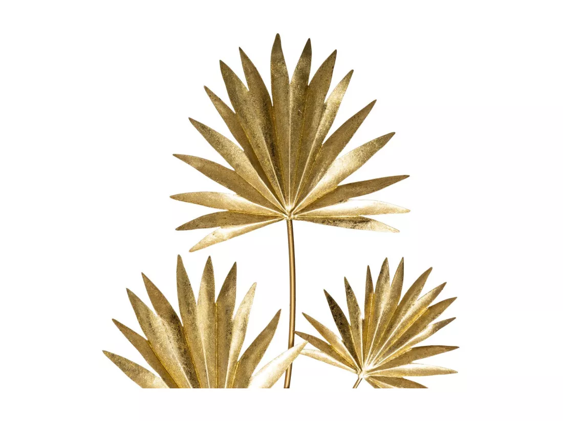 Décoration murale Feuilles en métal Or 39 x 73 cm