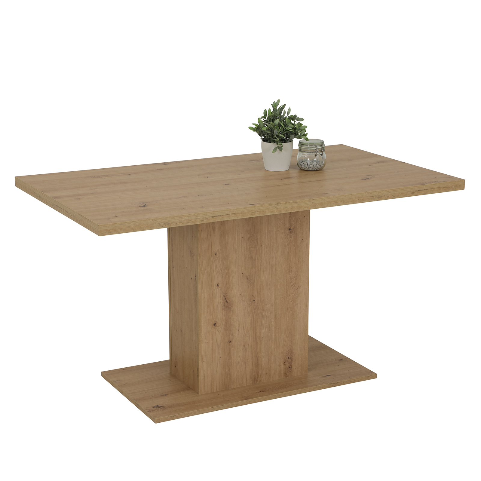 Säulentisch LINN - Artisan Eiche - 138 cm