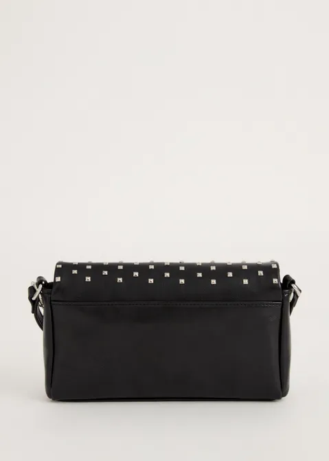 Schoudertas met studs zwart (ZWART)