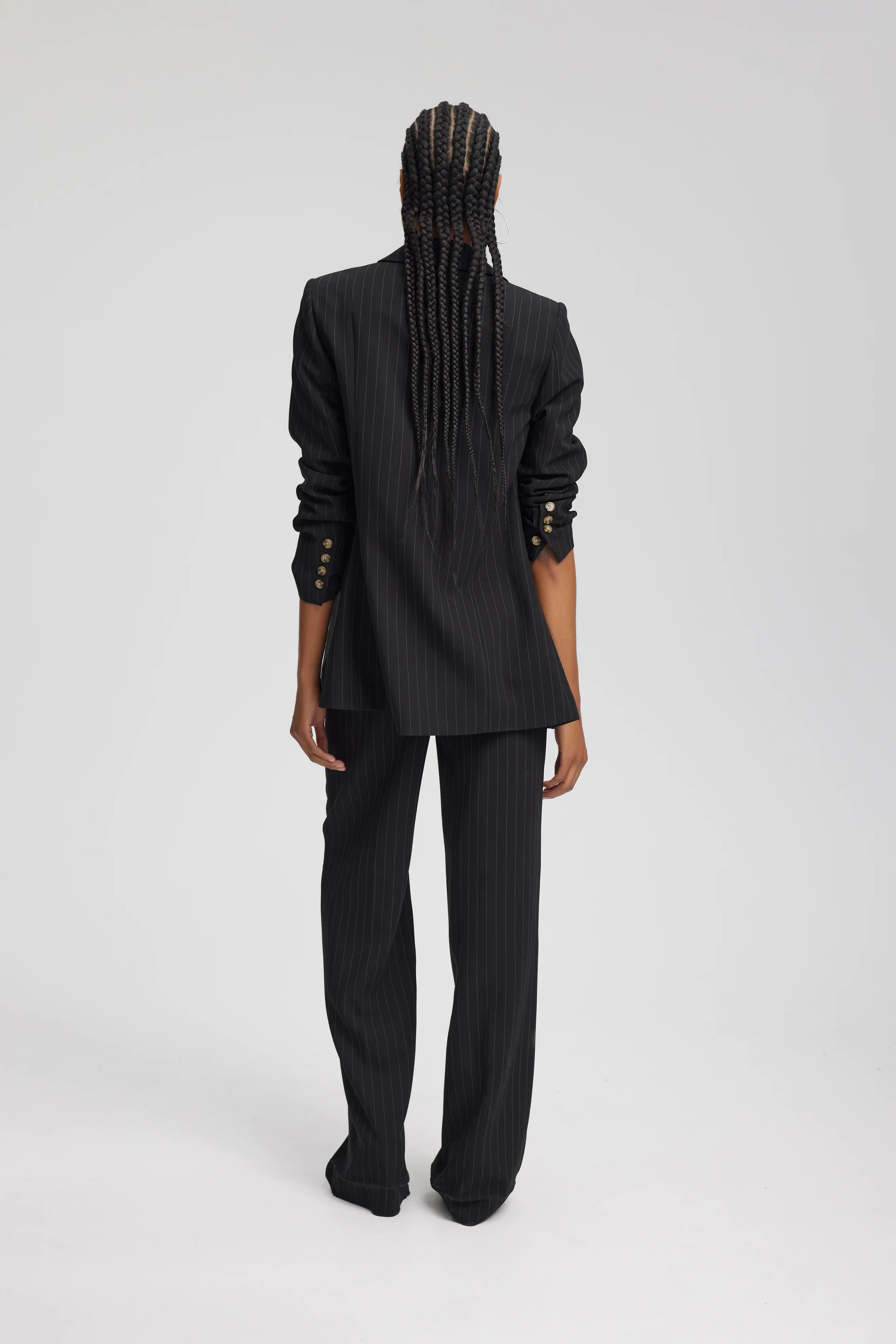 GESTUZ  JoelleGZ Pinstripe blazer - Black Pinstripe
