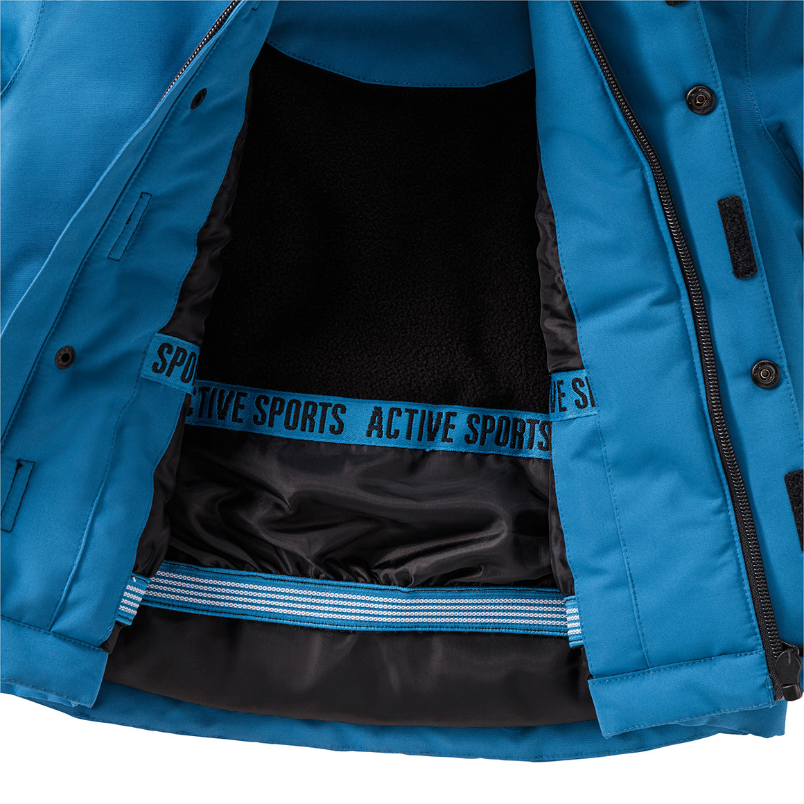 Famy Baby Schneejacke in Unifarben blau