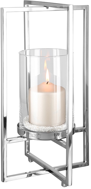 Fink Windlicht »NORMAN, Weihnachtsdeko« aus Edelstahl und Glas, 1-flammig