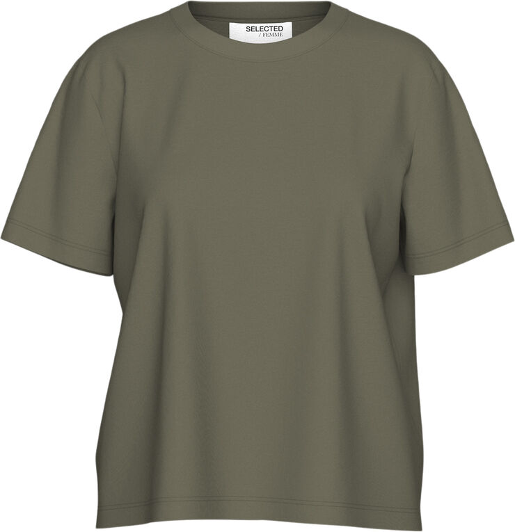 Selected Femme SLFESSENTIAL SS BOXY TEE NOOS Kalamata