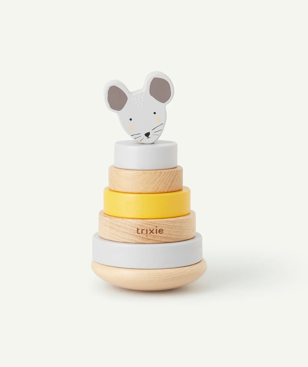 TRIXIETOUR À EMPILER EN BOIS MONSIEUR SOURIS